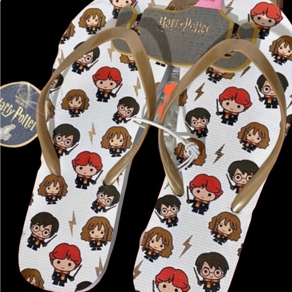 NWT Harry Potter Flip Flops, Size Large - Picture 2 of 6